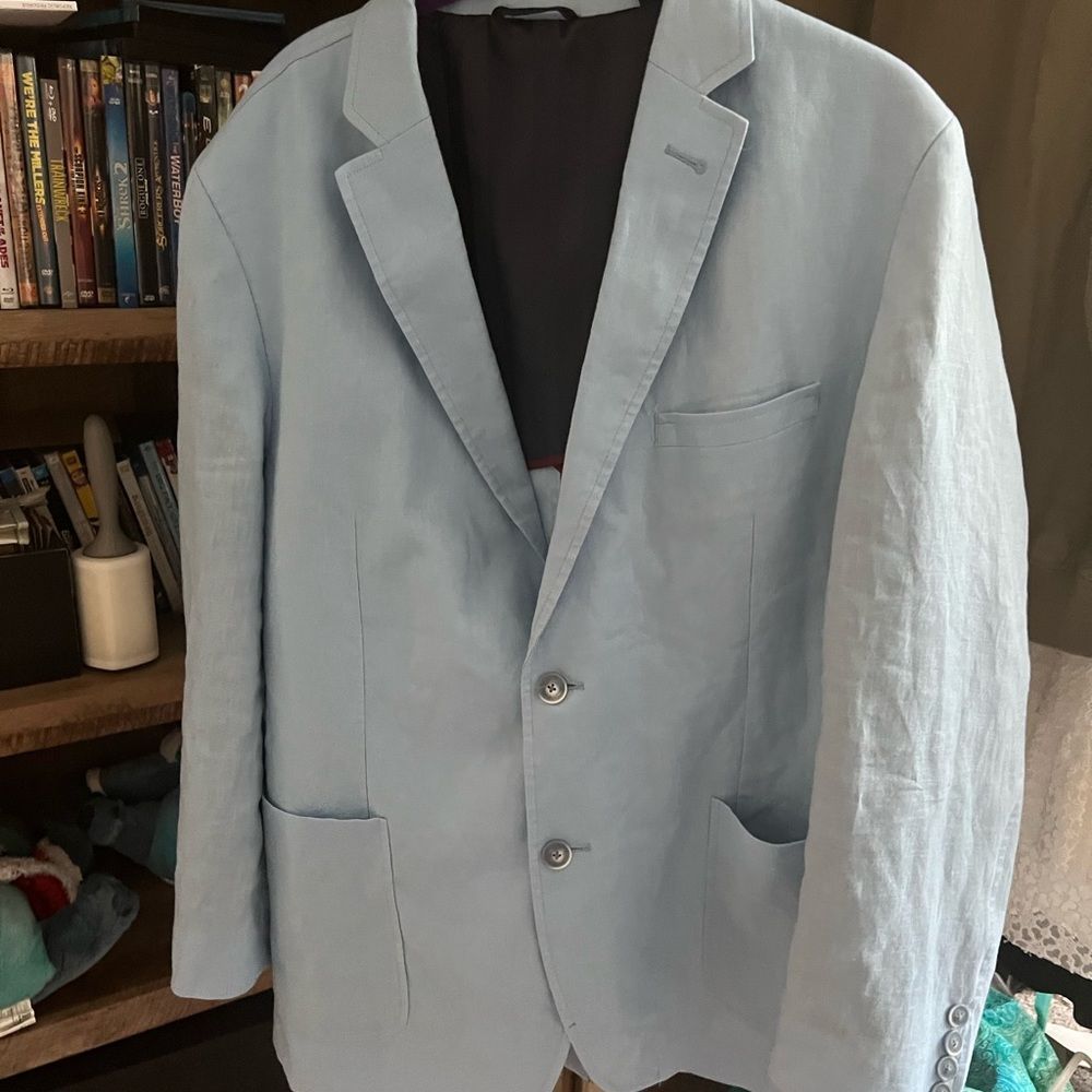 Ben Sherman linen light blue blazer 42R